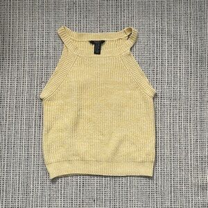 Pastel Yellow Forever 21 Girls Crocheted Kids Tank Top